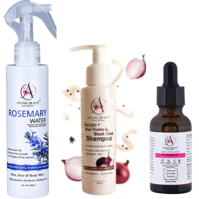 Hair care super combo with serum, rosemary spray and shampoo by Ananta Beauty