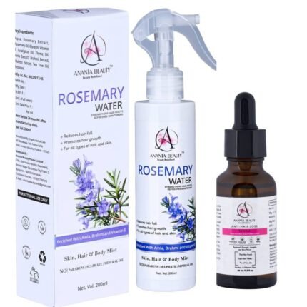Rosemary water and hair growth serum combo for hair fall control by Ananta Beauty